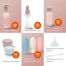 Дорожный набор флаконов в косметичке, 8 флаконов (80 мл / 3х60 мл / 50 мл / 30