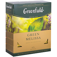 Чай Greenfield "Green Melissa", зеленый, 100 фольг. пакетиков по 1,5г. 0879-09