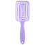Расческа для волос массажная, 24x7,5 см, с натуральной щетиной, фиолетовая,