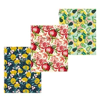 Тетради КОМПЛЕКТ 3 шт. А4, 96 л., BRAUBERG скоба, клетка, глянцевый лак, "Fruits", 404387