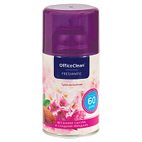Сменный баллон для освеж. воздуха OfficeClean "Весенняя сакура и сладкий миндаль" сухое расп., 250мл 262641
