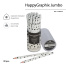 КАРАНДАШ ЧЕРНОГРАФИТОВЫЙ "HappyGraphix Jumbo. Монохром. Сердечки" 4В,