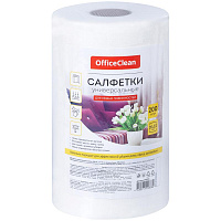 Салфетки универсальные OfficeClean "Professional", вискоза, 20*22см, 200шт, белые, в рулоне, 45г/м2