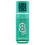Флеш-диск 8 GB, SMARTBUY Glossy, USB 2.0, зеленый, SB8GBGS-G