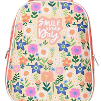 Рюкзак Schoolformat ERGONOMIC+ FLOWER PRINT 19,8 л коралл. 38x29x18 см жестк. каркас 2 отд. молния для девочек