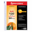 Папки-файлы перфорированные, А4, BRAUBERG, комплект 100 шт., "апельсиновая