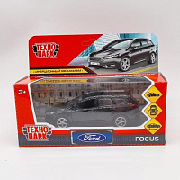 Машина металл FORD FOCUS TURNIER длина 12 см, двер, баг, инерц, черный, Технопарк