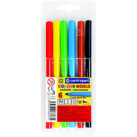 Фломастеры "Colour World", 06цв., блистер, европодвес: 7550/6 TP штр.:  8595013625316