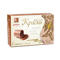Краски акриловые Луч Металлик 6 цветов, код 22С 1413-08 971959