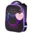 Ранец BRAUBERG SHINY, 2 отделения, с брелком, Pretty face, 38х28х14 см, 273142