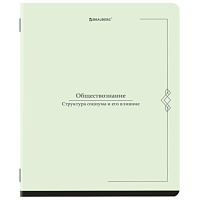 Тетрадь предметная VINTAGE 48 л., SoftTouch, ОБЩЕСТВОЗНАНИЕ, клетка, подсказ, BRAUBERG, 405149