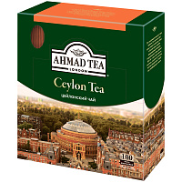 Чай Ahmad Tea "Цейлонский", черный, 100 фольг. пакетиков по 2г