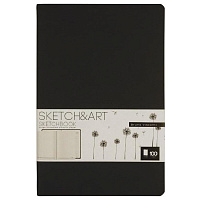 Скетчбук S&A ORIGINAL 140х210 100л БЕЖ 100г книжн.перепл.мягк.черн 1-500/01