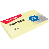 Самоклеящийся блок Berlingo "Ultra Sticky", 125*75мм, 100л, пастель, желтый. LSn_39300