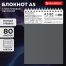 Блокнот А5, 80 л., силиконовый гребень, обложка пластик, клетка, BRAUBERG,