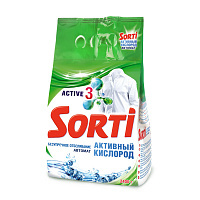 Порошок стиральный Sorti автомат Активный кислород для белого белья 2,4 кг.