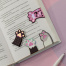 Закладки магнитные для книг, 4 штуки, MESHU "Paws", соф-тач,