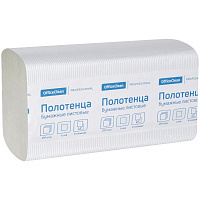 Полотенца бумажные лист. OfficeClean "Professional"(V-сл) (H3) 1 сл., 250л/пач, 21*21,6, цвет натур. 262662