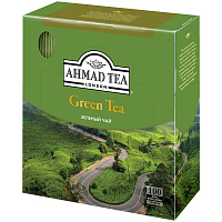 Чай Ahmad Tea "Green Tea", зеленый, 100 фольг. пакетиков по 2г. 478i-08
