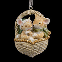 Украшение ErichKrause Decor® Мышки в корзине 6.5см