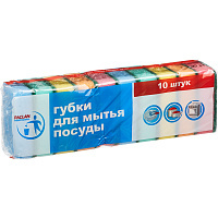 Губка для мытья посуды 5х8см 10шт./уп. PACLAN штр.  4607036872333
