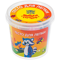 Тесто для лепки 7 цветов*30гр, "Енот в деревне", пластиковый стакан: ТЛ_12208 штр.: 242997