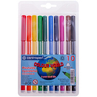 Фломастеры "Colour World" 10цв., трехгранные, блистер, европодвес: 7 7550 1010 штр.: 8595013625323