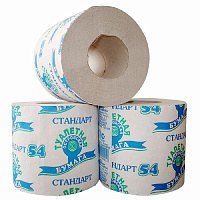 Бумага туалетная Островская 1-слойная серая (24 рулона в упаковке)