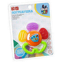 Игрушка развивающая погремушка, пластик с прорез, Цветок с пчелкой, Bondibon, CRD 21,5 16,5 см, арт. 6608-2