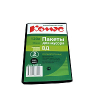 Мешки для мусора Комус ВД 120л 70x110см 55мкм черн 5шт/уп штр.  4630012882026