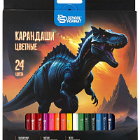 Набор цветных карандашей Schoolformat МИКС ДЛЯ МАЛЬЧИКОВ 24 цв. шестигран. корп. дерев. карт.уп.
