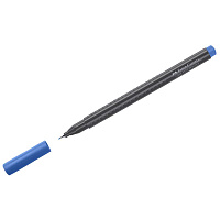 Ручка капиллярная Faber-Castell "Grip Finepen" синяя, 0,4мм, трехгранная. 151651