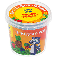 Тесто для лепки 4 цвета*60гр, "Енот на каникулах", пластиковый стакан: ТЛ_12206 штр.: 4680211102067
