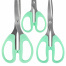 Ножницы BRAUBERG "CLASSIC PRO" 3 шт. (155, 185, 210 мм), мятные ручки,