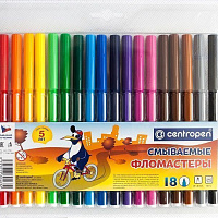 Фломастеры CENTROPEN СЛОНЫ 18 цв. блист. упак. шестигран. корп. смываемые: 7790/18 TP штр.: 8595013604632