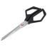 Ножницы BRAUBERG "Super black" 220 мм, черные, 3-сторонняя заточка,