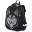 Ранец BRAUBERG SHINY, 2 отделения, с брелоком, "Husky", СВЕТЯЩИЙСЯ