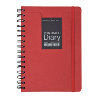 ЕЖЕДНЕВНИК НА ГРЕБНЕ, А5 "PRAGMATIC" (КРАСНЫЙ)
