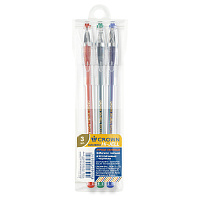 Набор гелевых ручек 3цв., 0,5мм, европодвес: HJR-500SET/3(EP) штр.:  8803654005610