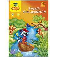 Папка для акварели 10л. А4, Мульти-Пульти "Приключения Енота", 200 г/м2. БА_27248