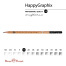 КАРАНДАШ ЧЕРНОГРАФИТОВЫЙ "HappyGraphix" РОМАНТИКА КРАФТ НВ