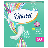 Прокладки Discreet ежедневные Deo Water Lily Multiform Trio 60 штук