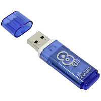 Память Smart Buy USB Flash 8GB Glossy голубой: SB8GBGS-B