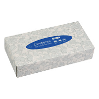 Салфетки косметические OfficeClean, 2-х слойн., 20*20см, в картонном боксе, белые, 100шт. 279679