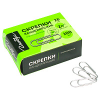 Скрепки оцинкованные 28мм, 100шт., карт. упак.: С28-100 Ц штр.:  4602078000881