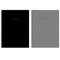 Тетрадь А4, 120 л., BRAUBERG, гребень, клетка, матовая ламинация, "Minimal Classic", 405640