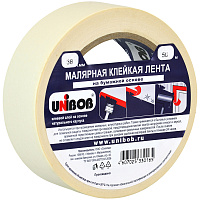 Клейкая лента малярная Unibob, 38мм*50м, инд.упаковка