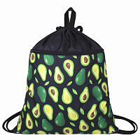 Мешок для обуви BRAUBERG БОЛЬШОЙ, с ручкой, карман на молнии, сетка, 51х41 см, "Avocado", 271058