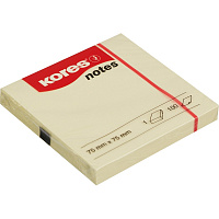 Блок-кубик Kores бум.для зам. 75х75 желтая 100л. '46075 штр.  9023800460752