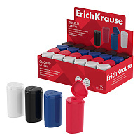Точилка пластиковая ErichKrause ClickUp, Classic, с контейнером, ассорти (в коробке-дисплее по 24 штуки)